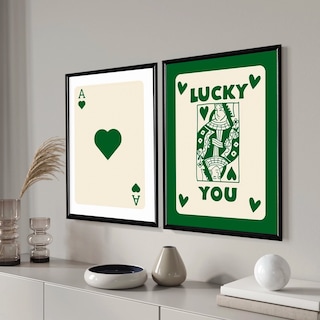 Foto 1 | Set Cuadros Modernos Trendy Retro Lucky You Marco Madera
