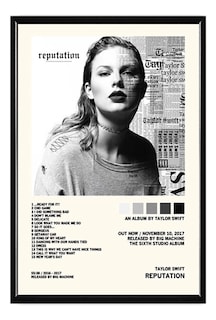 Foto 1 | Taylor Swift Álbum Music Tracklist Cuadro Con Marco Madera