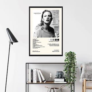 Foto 2 | Taylor Swift Álbum Music Tracklist Cuadro Con Marco Madera