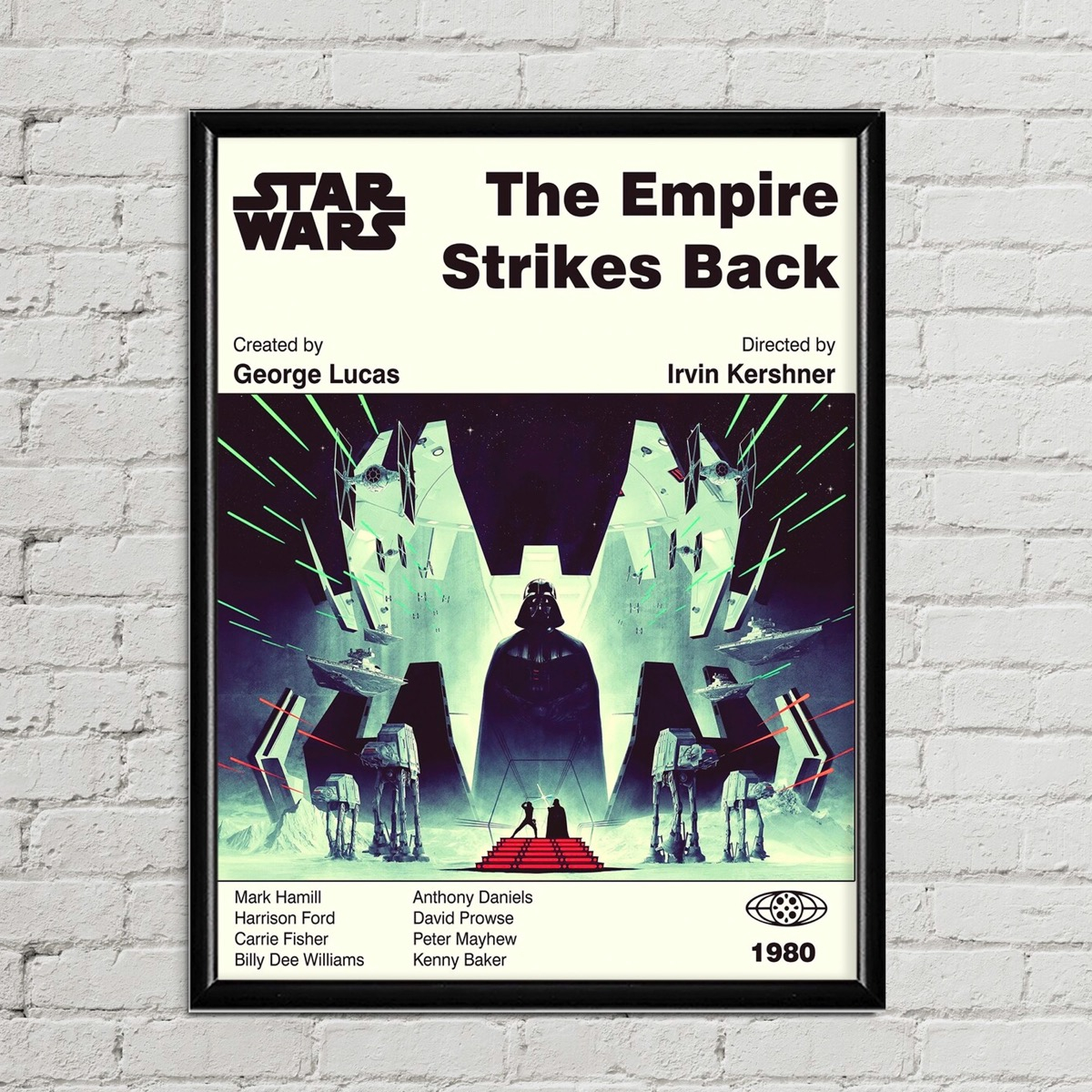 Foto 1 | Cuadros Películas Star Wars Retro Mandalorian Marco Madera