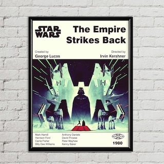 Foto 1 | Cuadros Películas Star Wars Retro Mandalorian Marco Madera