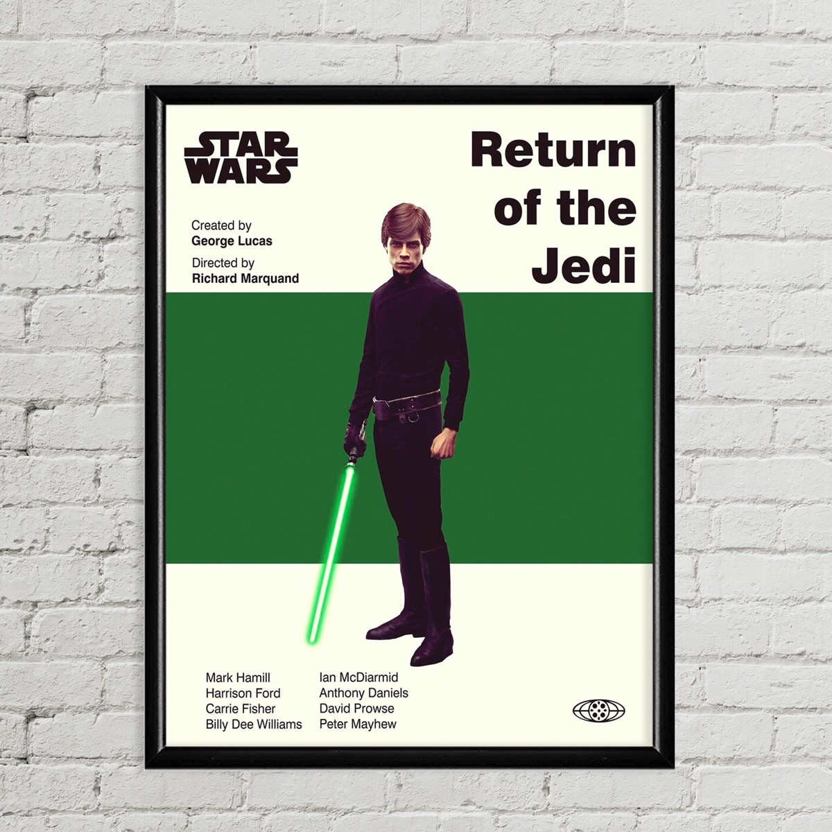 Cuadros Películas Star Wars Retro Mandalorian Marco Madera