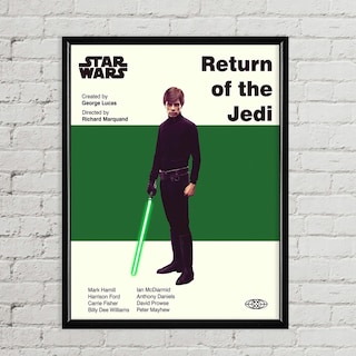 Foto 1 | Cuadros Películas Star Wars Retro Mandalorian Marco Madera