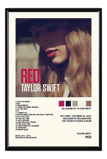 Foto 1 | Taylor Swift Álbum Music Tracklist Cuadro Con Marco Madera