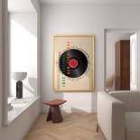 Cuadros Jazz Music Moderno Poster Festival Con Marco Madera