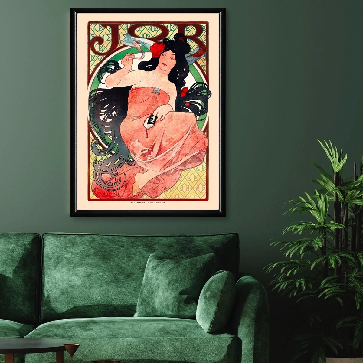 Foto 2 | Cuadros Marco Madera Posters Art Nouveau Vintage Mujeres