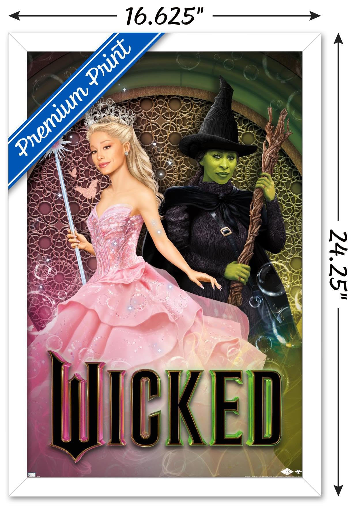Foto 3 | Póster De Pared Trends International Wicked Elphaba Glinda - Venta Internacional.