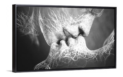 Foto 1 | Cuadro Minimalista Moderno Beso Canvas Con Marco Flotante