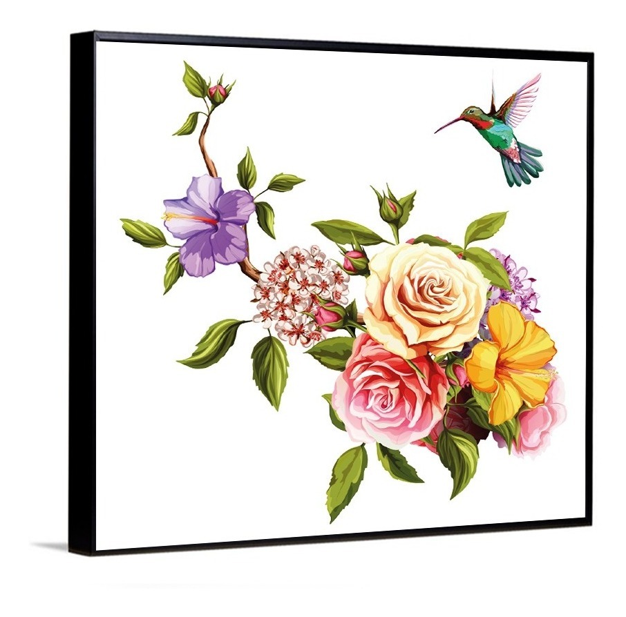 Foto 1 | Cuadro Lienzo Canvas Con Marco Flotante Decorativo Colibrí