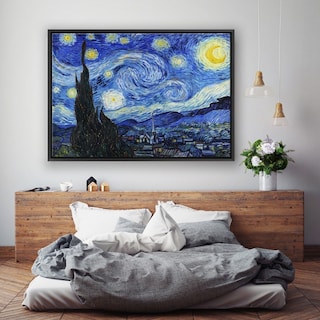 Foto 2 | Canvas Cuadro Noche Estrellada Con Marco Flotante 73x92cm
