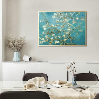 Foto 1 | Cuadro Canvas Van Gogh Con Marco Flotado Almendro En Flor