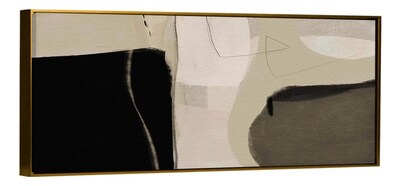 Foto 2 | Cuadro Canvas Abstracto Con Marco Flotado Neurtro Moderno