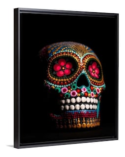 Foto 1 | Cuadro Canvas Arte Mexicano Calavera Con Marco Flotante
