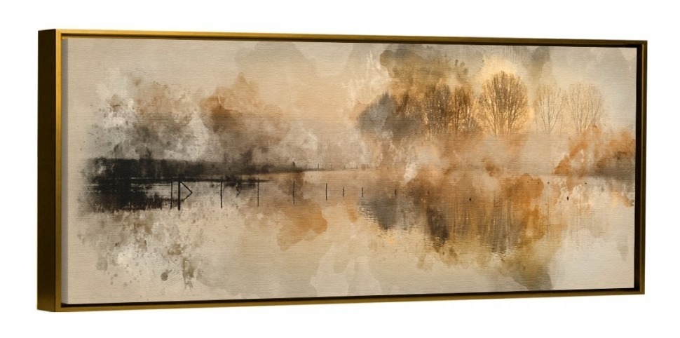 Cuadro Canvas Con Marco Flotante Decorativo Paisaje