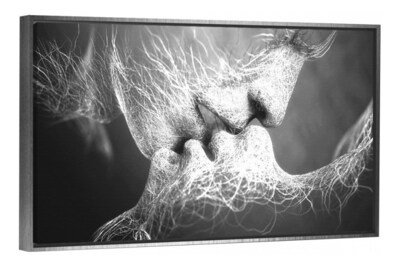 Foto 2 | Cuadro Minimalista Beso Abstracto Canvas C/ Marco 100x50cm