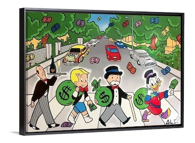 Foto 1 | Cuadro Canvas Alec Monopoly Money Con Marco Flotante