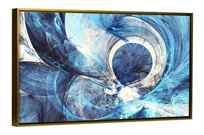 Foto 1 | Cuadro Canvas Minimalista Mar Olas Rosas Con Marco Flotante