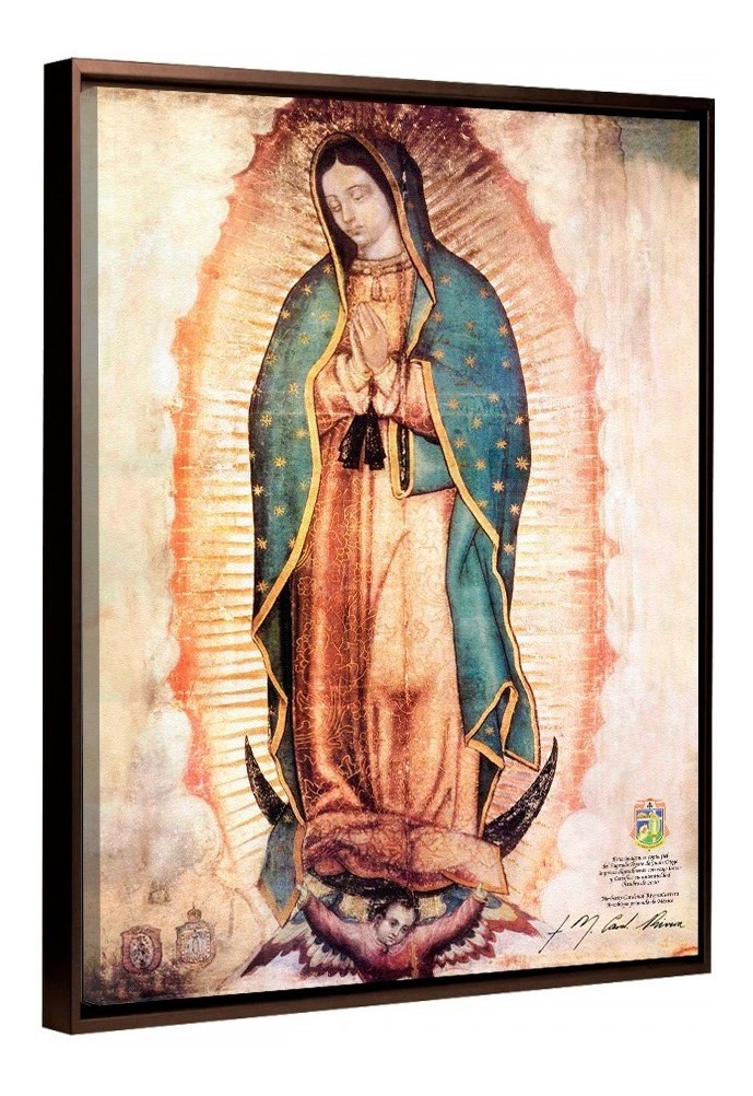 Foto 2 pulgar | Cuadro En Lienzo Canvas Virgen Guadalupe Con Marco Flotado