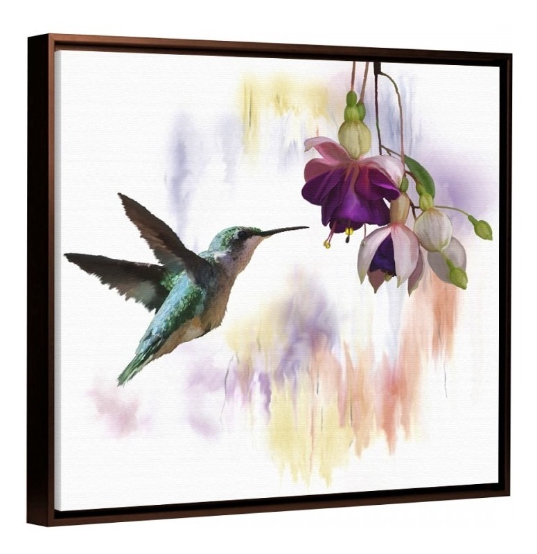 Foto 1 | Cuadro Lienzo Canvas Con Marco Flotante Decorativo Colibrí