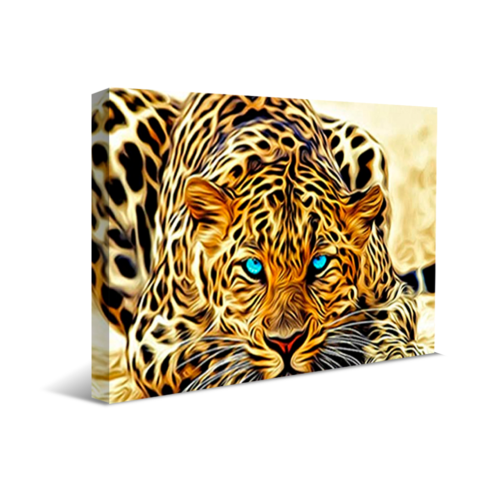 Ilios Innova | Cuadro Decorativo Fotografía Jaguar, Impreso En Tela 80x120cm, Impresión Digital De Alta Calidad
