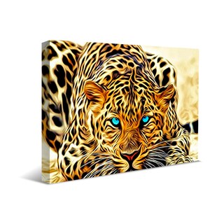 Foto 1 | Ilios Innova | Cuadro Decorativo Fotografía Jaguar, Impreso En Tela 80x120cm, Impresión Digital De Alta Calidad