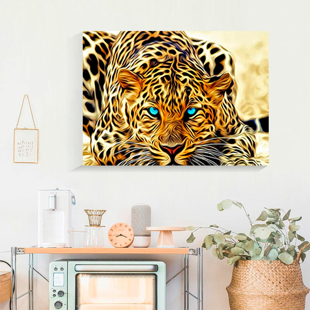 Foto 4 pulgar | Ilios Innova | Cuadro Decorativo Fotografía Jaguar, Impreso En Tela 80x120cm, Impresión Digital De Alta Calidad