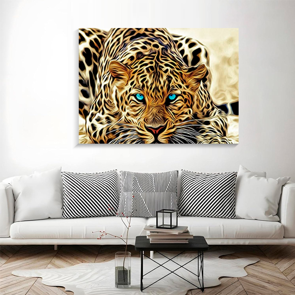 Foto 5 pulgar | Ilios Innova | Cuadro Decorativo Fotografía Jaguar, Impreso En Tela 80x120cm, Impresión Digital De Alta Calidad