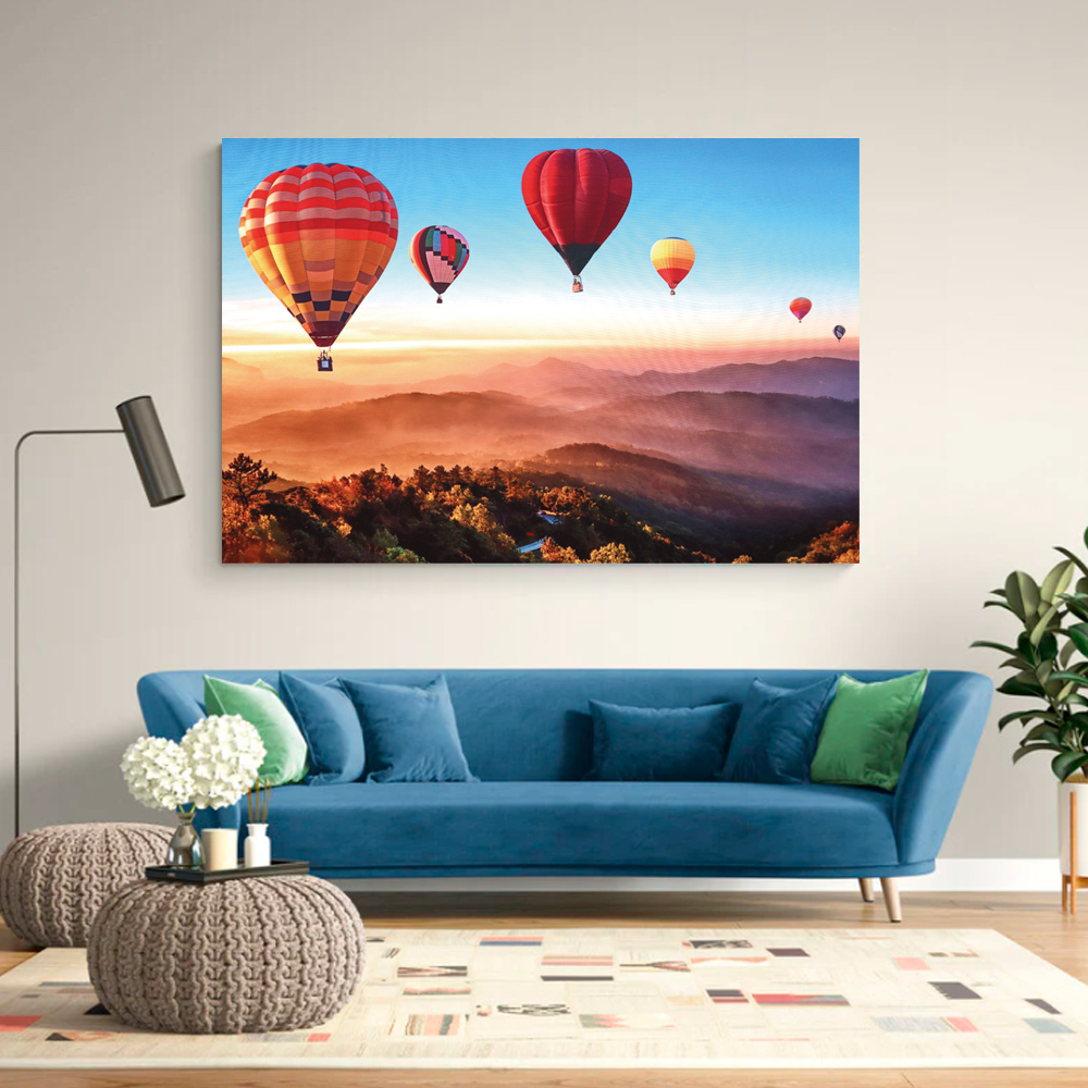Foto 4 pulgar | Cuadro Decorativo Fotografía Globos Ilios Innova Impreso en Tela 80x120 cm