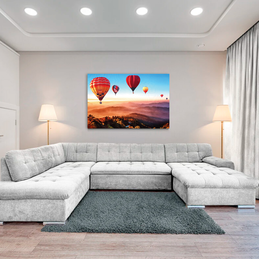 Foto 5 pulgar | Cuadro Decorativo Fotografía Globos Ilios Innova Impreso en Tela 80x120 cm