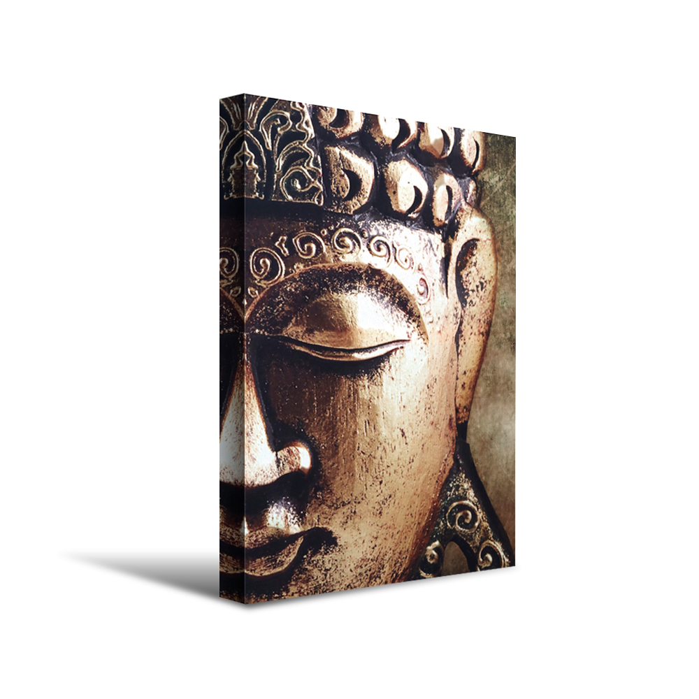 Ilios Innova | Cuadro Decorativo Diseño Buda Impreso En Tela 80x120cm, Impresión Digital De Alta Calidad