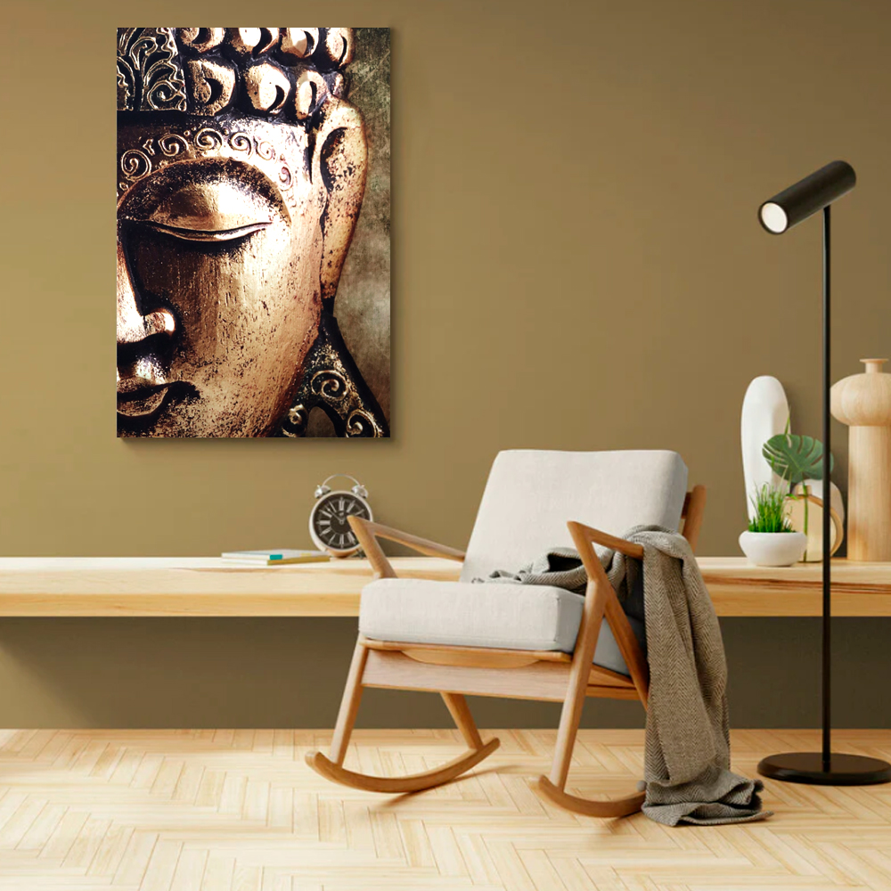 Foto 4 pulgar | Ilios Innova | Cuadro Decorativo Diseño Buda Impreso En Tela 80x120cm, Impresión Digital De Alta Calidad