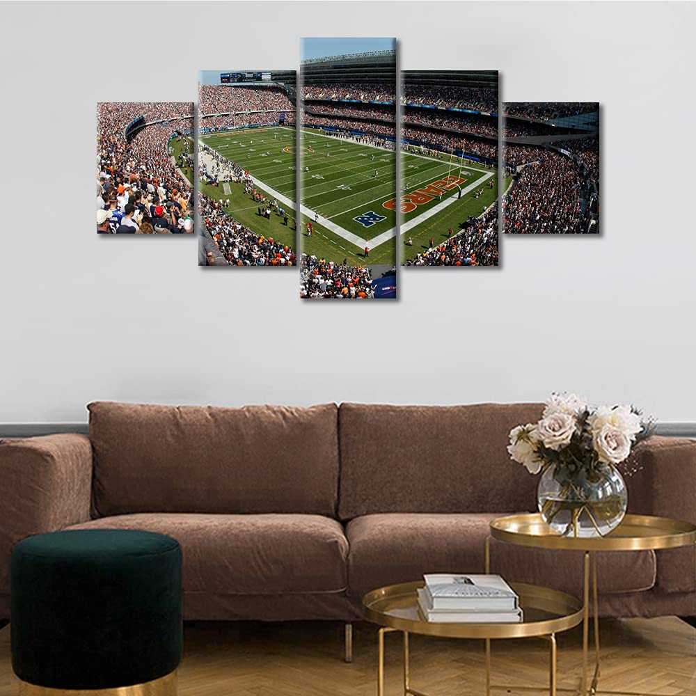 Foto 5 pulgar | Póster De Fútbol Americano Tumovo Para Pared, Chicago Soldier Field - Venta Internacional.