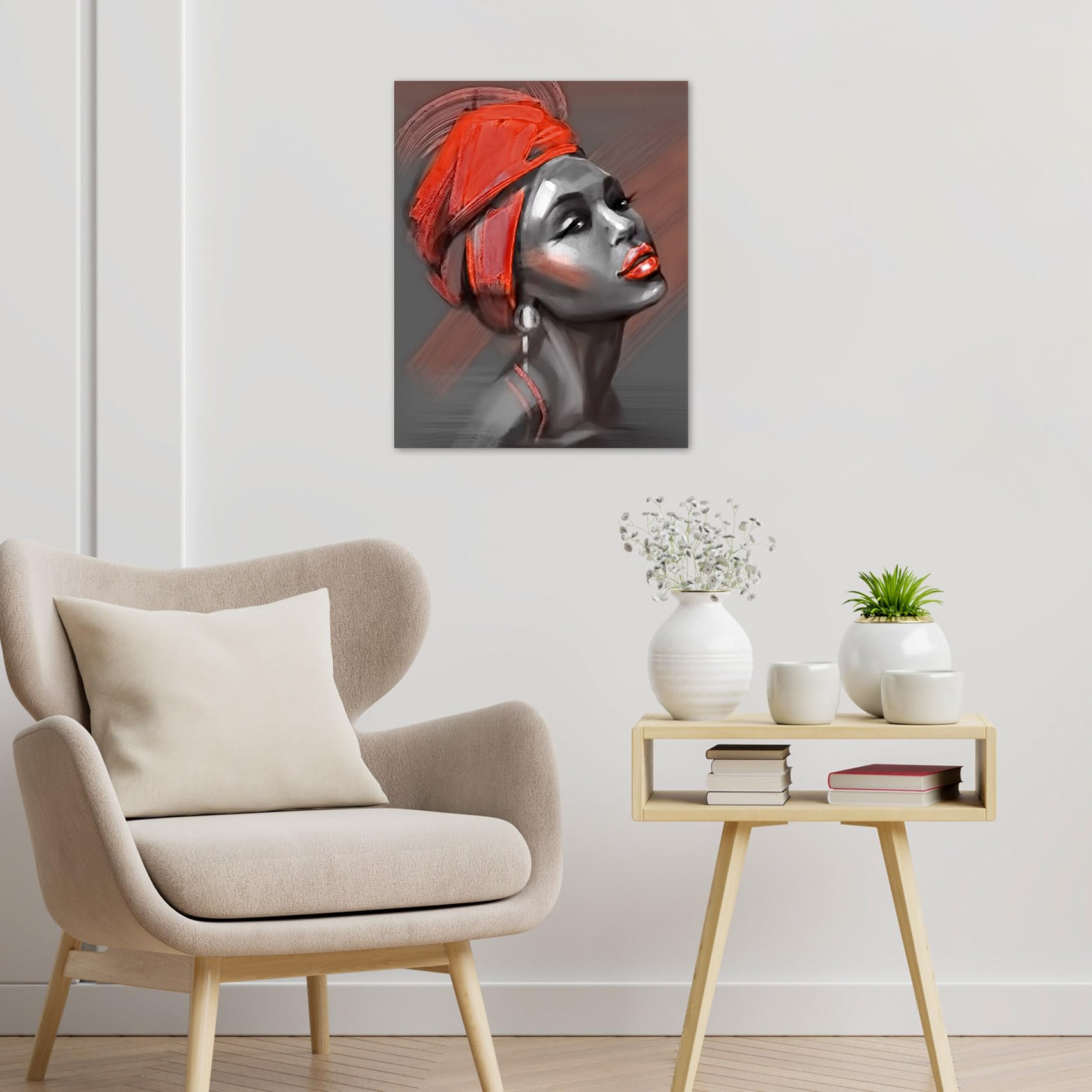 Foto 3 pulgar | Lienzo Decorativo LB African American Black Girl 40x50 cm - Venta Internacional