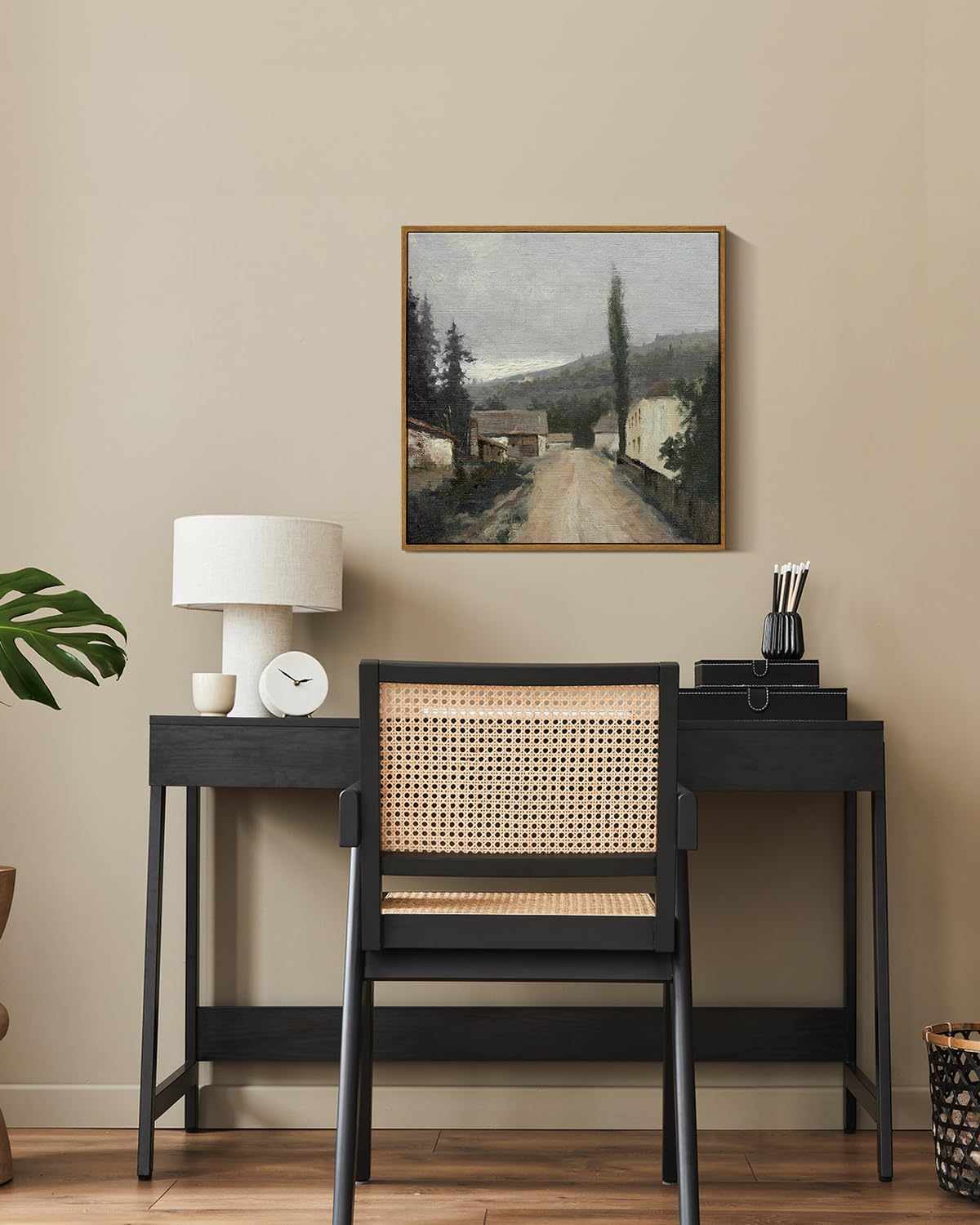 Foto 5 | Lienzo Decorativo En Simsea Vintage Village Con Paisajes Rústicos, 40 X 40 Cm - Venta Internacional.