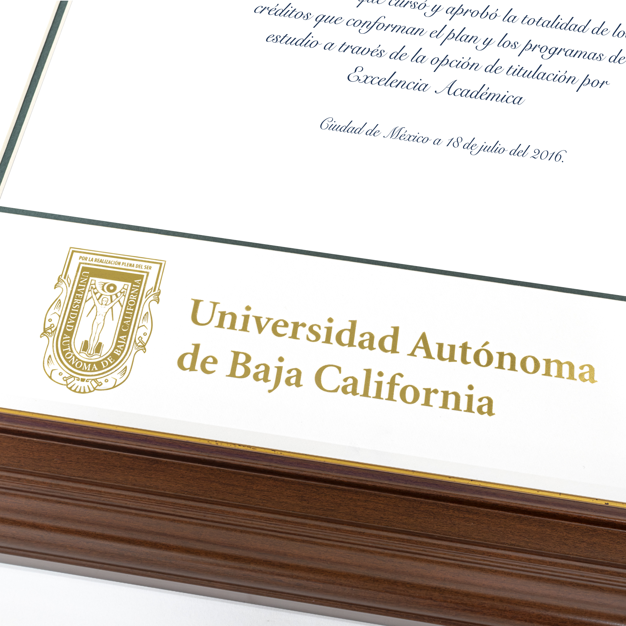Foto 5 | Marco Para Titulo Universidad Autónoma De Baja California 40x50 Cm