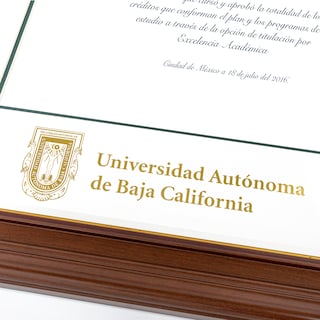 Foto 5 | Marco Para Titulo Universidad Autónoma De Baja California 40x50 Cm