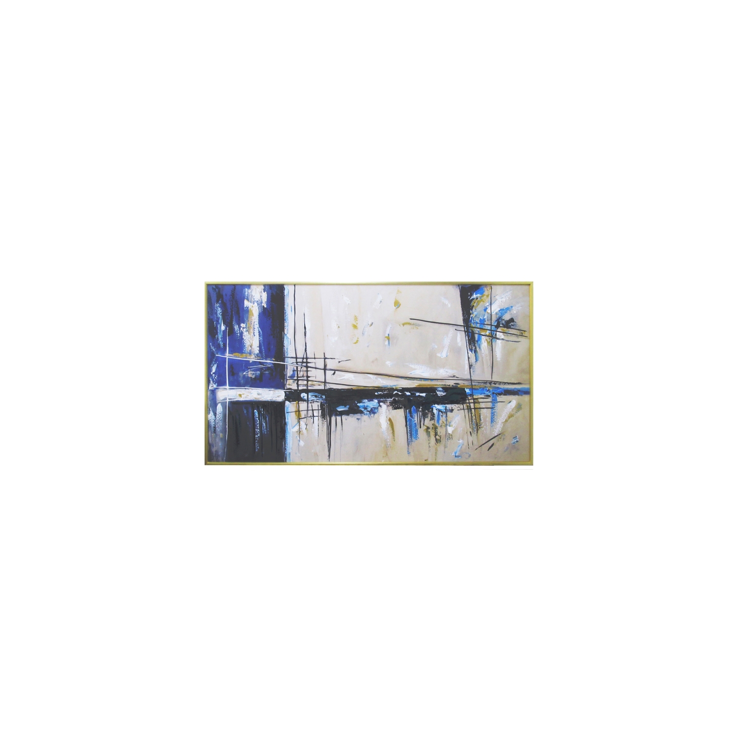 Cuadro Abstracto Azul, Sueños Decorativos, 140 X 4 X 80 Cm - Venta Internacional.