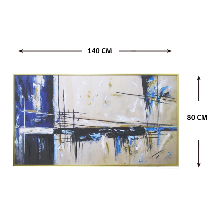 Foto 4 pulgar | Cuadro Abstracto Azul, Sueños Decorativos, 140 X 4 X 80 Cm - Venta Internacional.