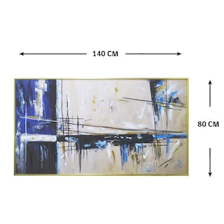 Foto 3 | Cuadro Abstracto Azul, Sueños Decorativos, 140 X 4 X 80 Cm - Venta Internacional.