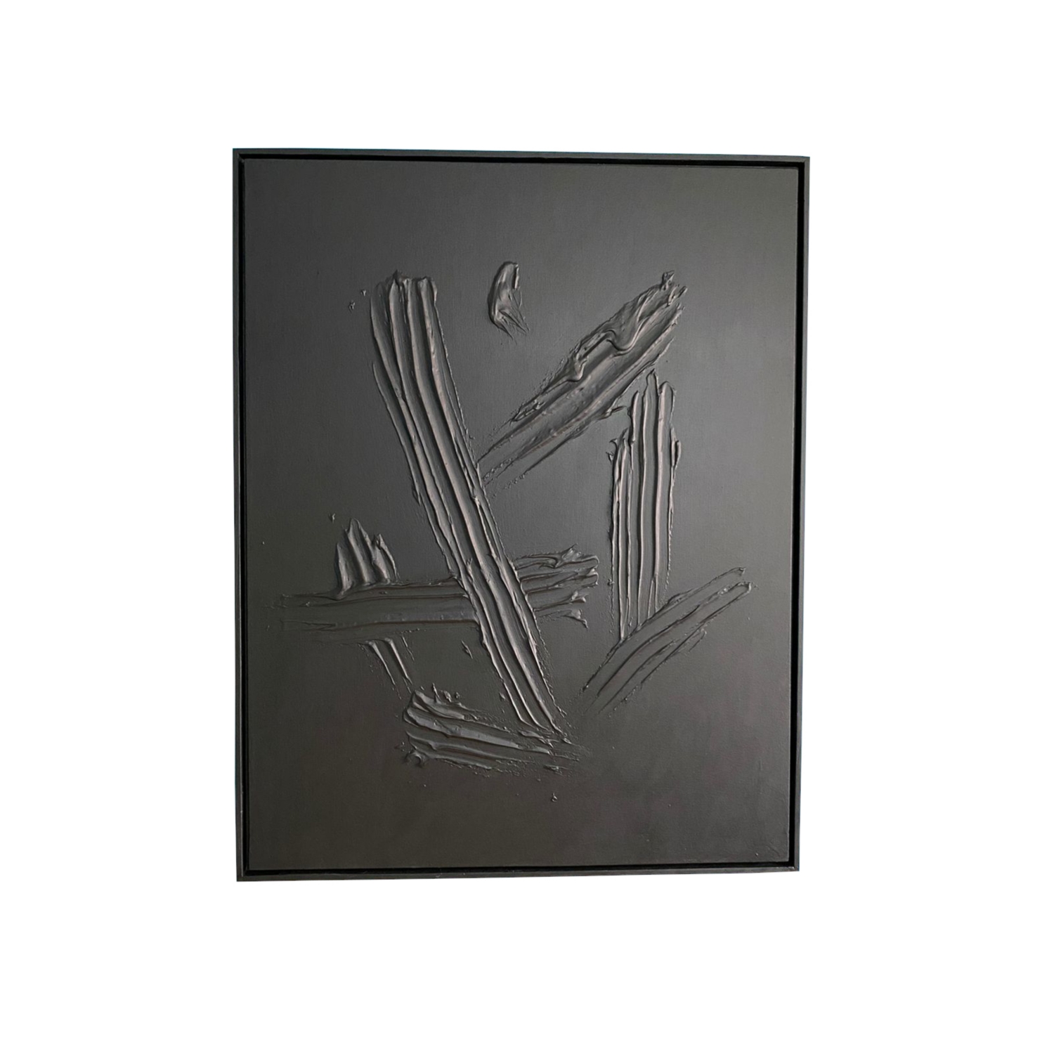 Cuadro Decorativo Paisaje Negro Abstracto 90x70cm - Venta Internacional
