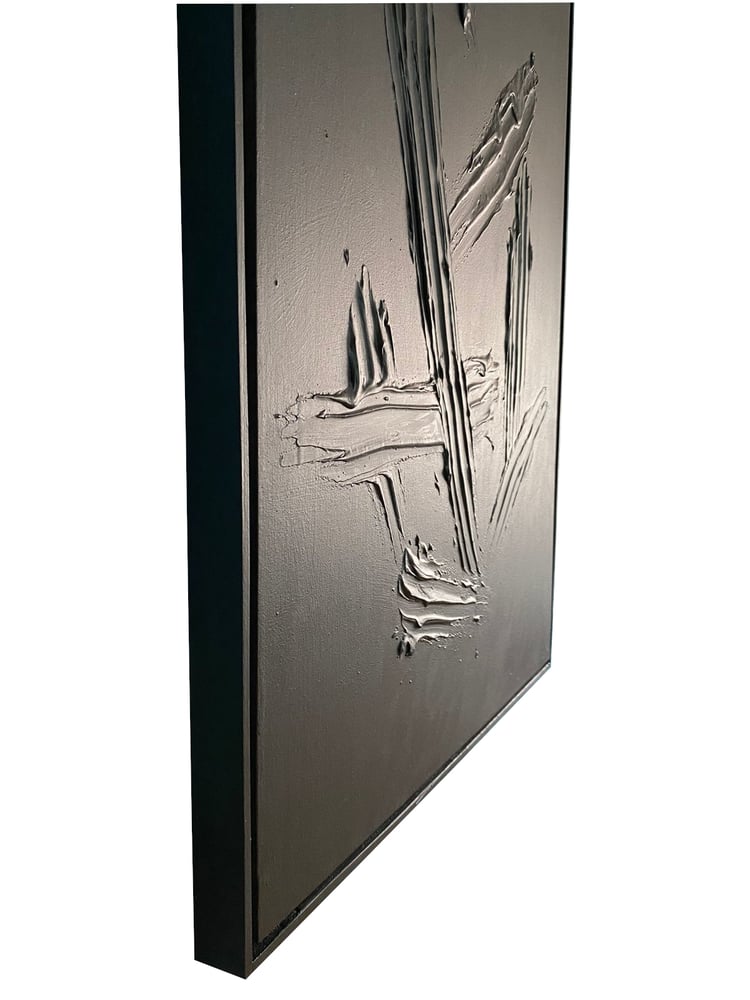 Foto 3 pulgar | Cuadro Decorativo Paisaje Negro Abstracto 90x70cm - Venta Internacional