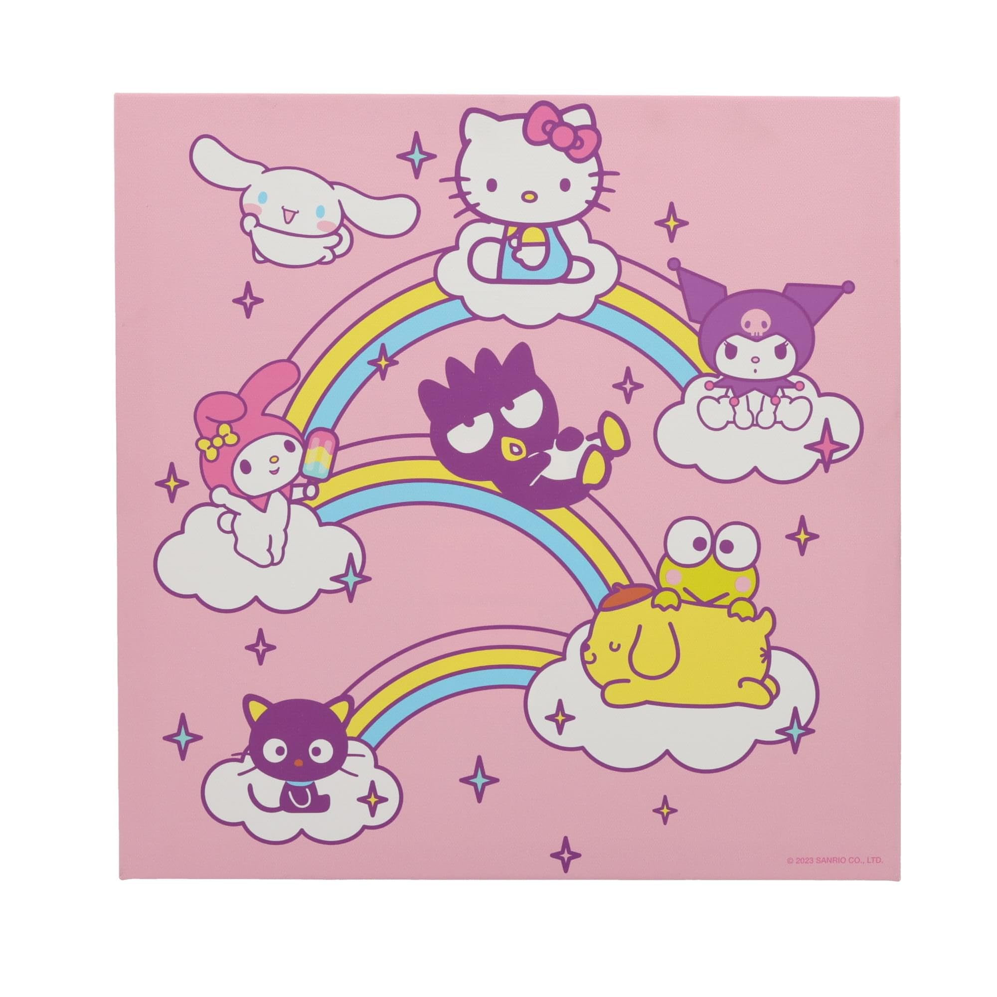 Lienzo Decorativo Plateado Buffalo Sanrio Hello Kitty 30 X 30 Cm - Venta Internacional.