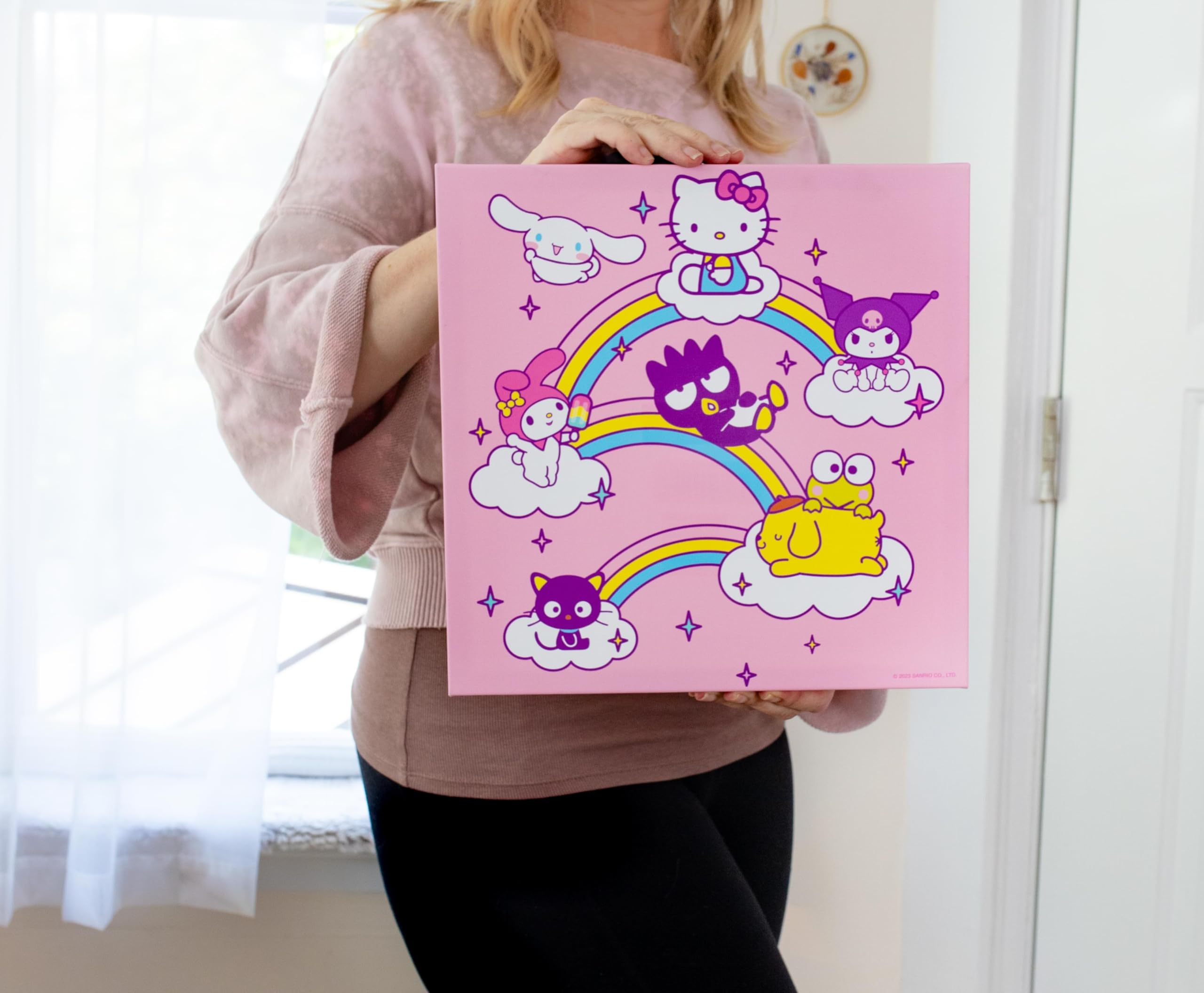 Foto 5 pulgar | Lienzo Decorativo Plateado Buffalo Sanrio Hello Kitty 30 X 30 Cm - Venta Internacional.