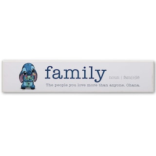 Foto 1 | Decoración De Pared Con Tablones De Madera De Disney Lilo Y Stitch Ohana Family - Venta Internacional.