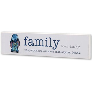 Foto 2 | Decoración De Pared Con Tablones De Madera De Disney Lilo Y Stitch Ohana Family - Venta Internacional.
