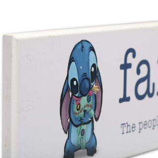 Foto 4 | Decoración De Pared Con Tablones De Madera De Disney Lilo Y Stitch Ohana Family - Venta Internacional.
