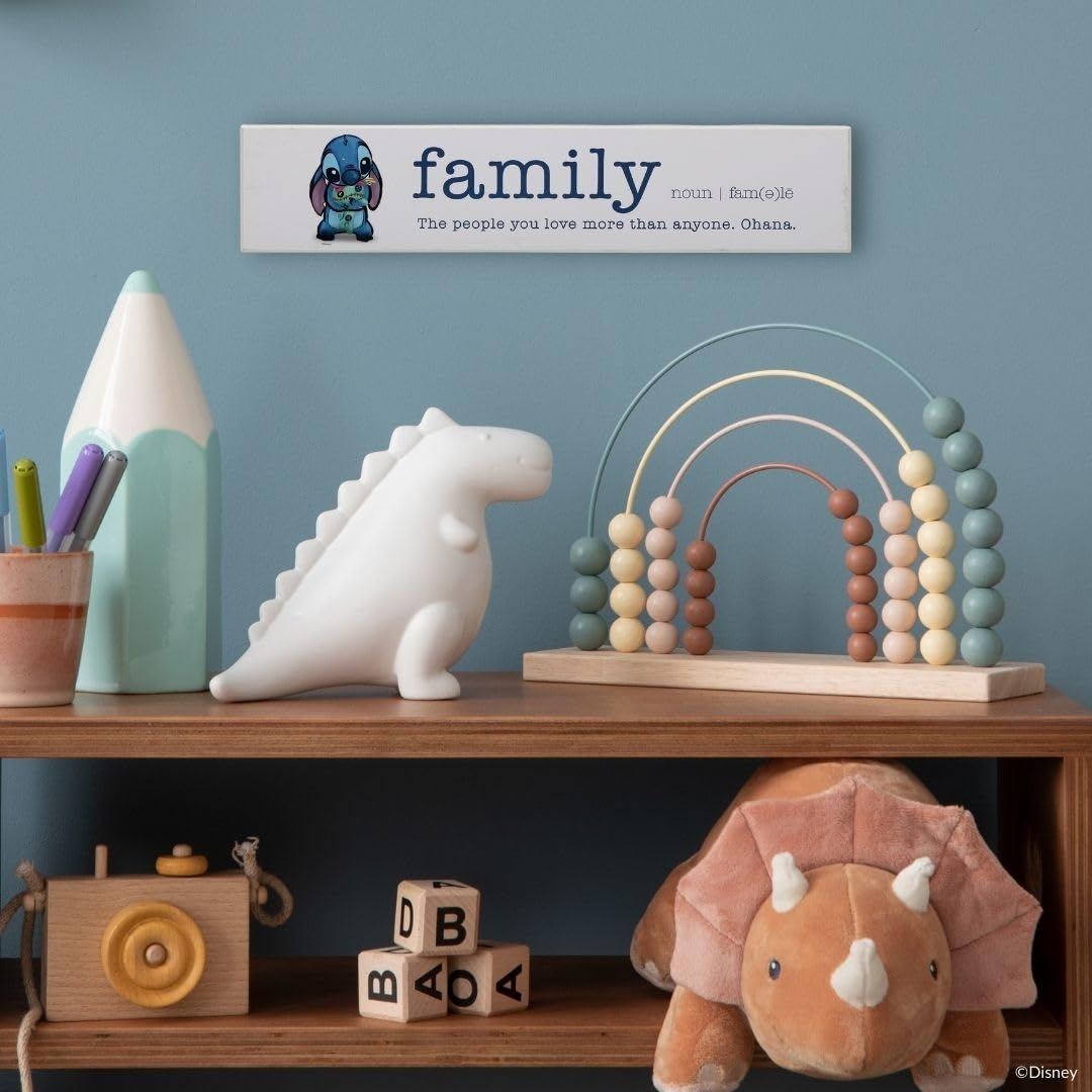 Foto 5 | Decoración De Pared Con Tablones De Madera De Disney Lilo Y Stitch Ohana Family - Venta Internacional.