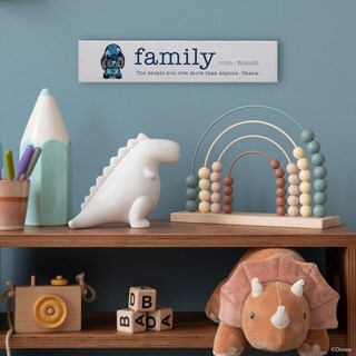 Foto 5 | Decoración De Pared Con Tablones De Madera De Disney Lilo Y Stitch Ohana Family - Venta Internacional.