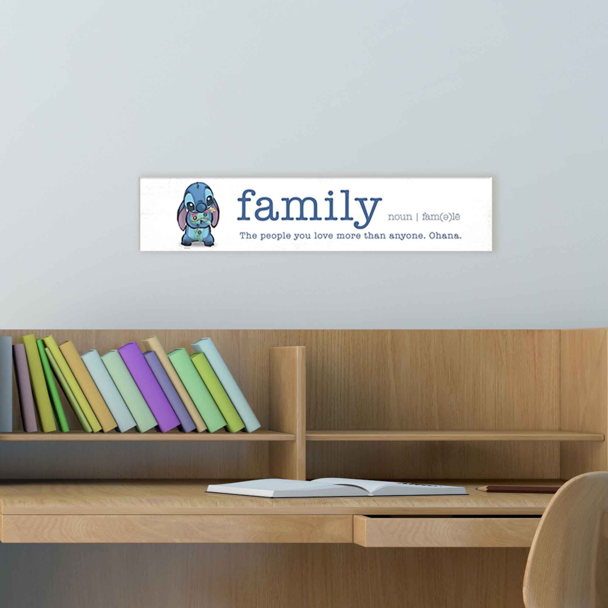 Foto 7 pulgar | Decoración De Pared Con Tablones De Madera De Disney Lilo Y Stitch Ohana Family - Venta Internacional.