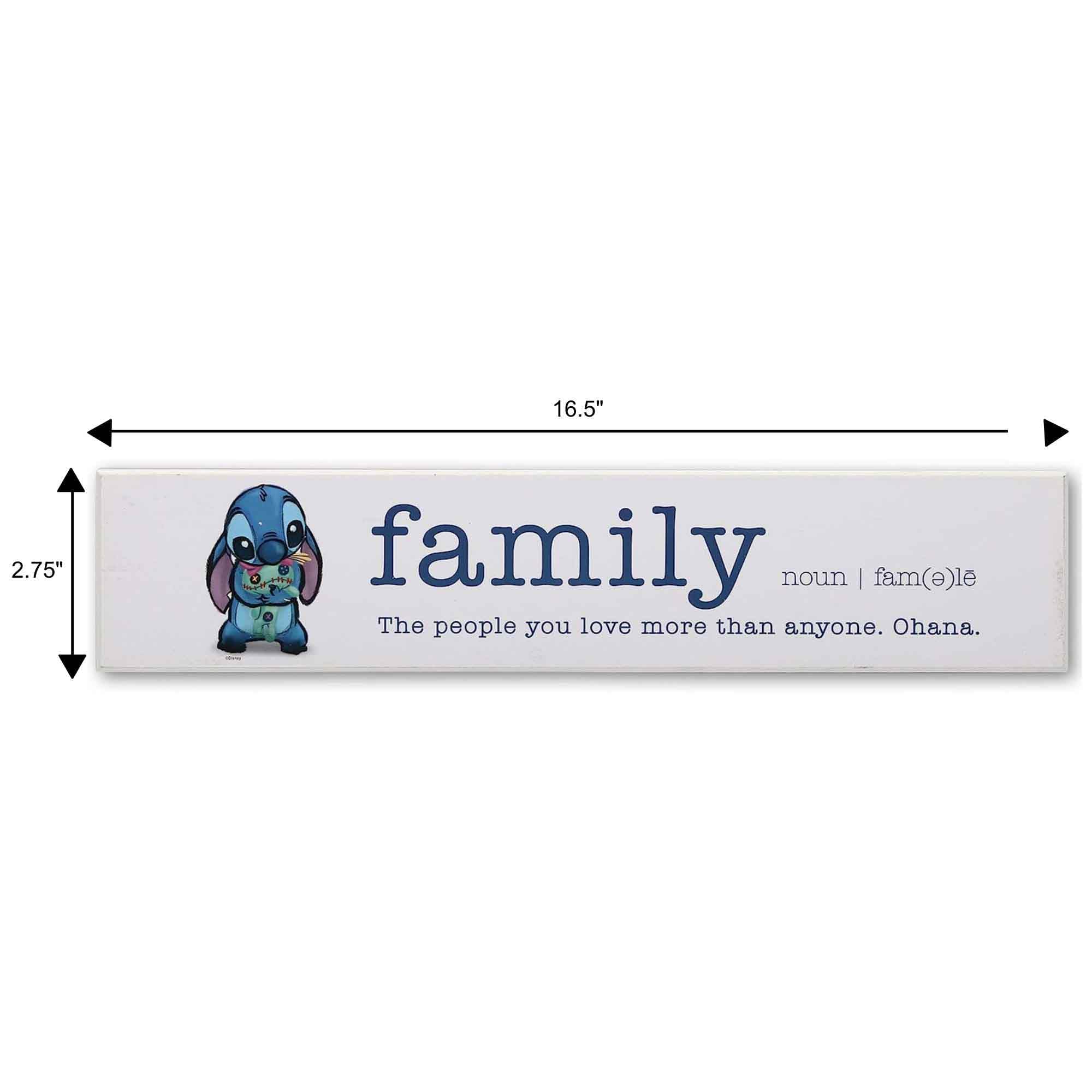 Foto 7 | Decoración De Pared Con Tablones De Madera De Disney Lilo Y Stitch Ohana Family - Venta Internacional.